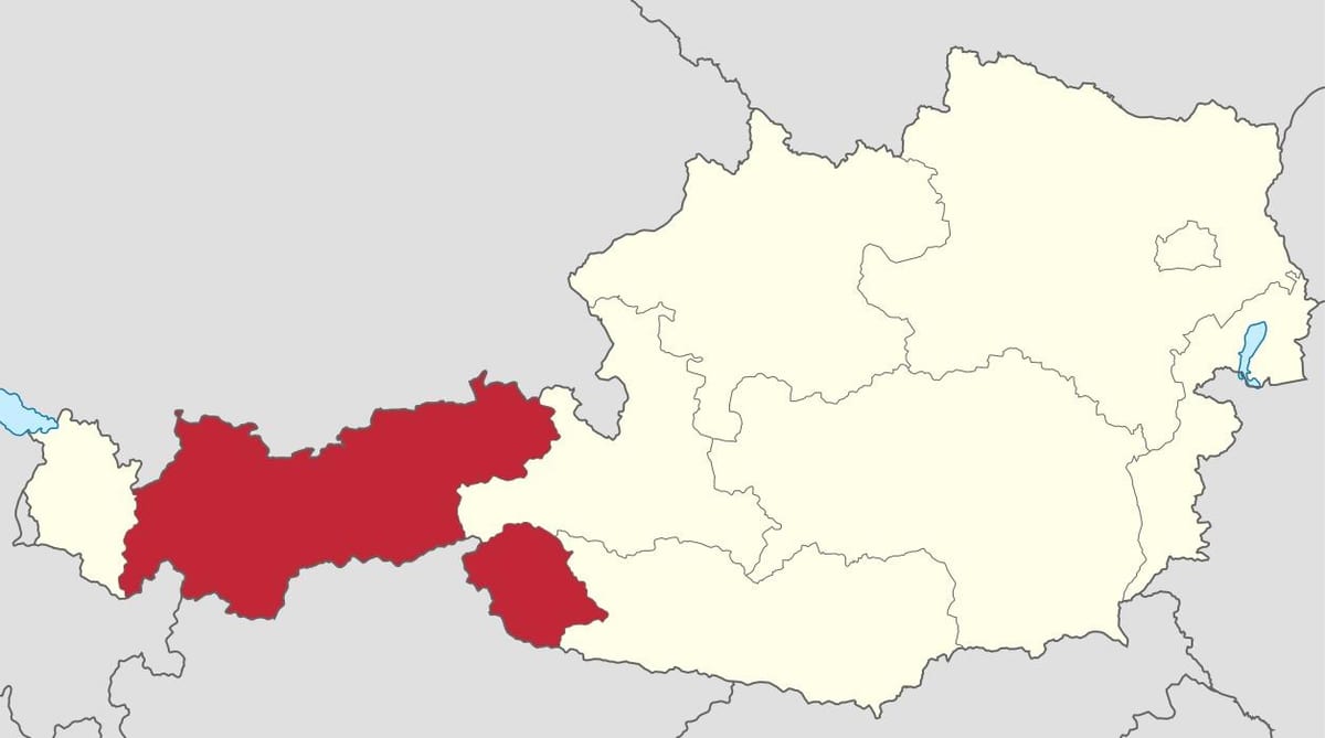 Тирол Австрия карта