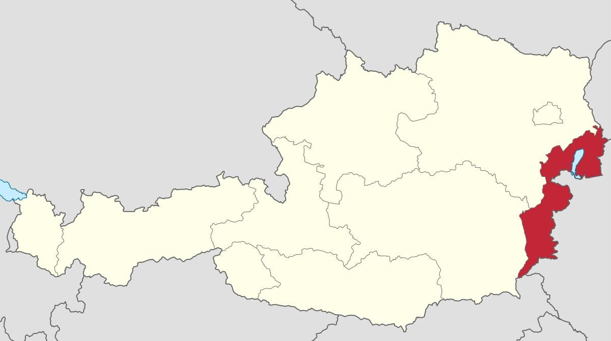 карта бургенланд, Австрия