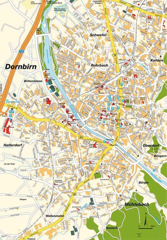 карта dornbirn, Австрия