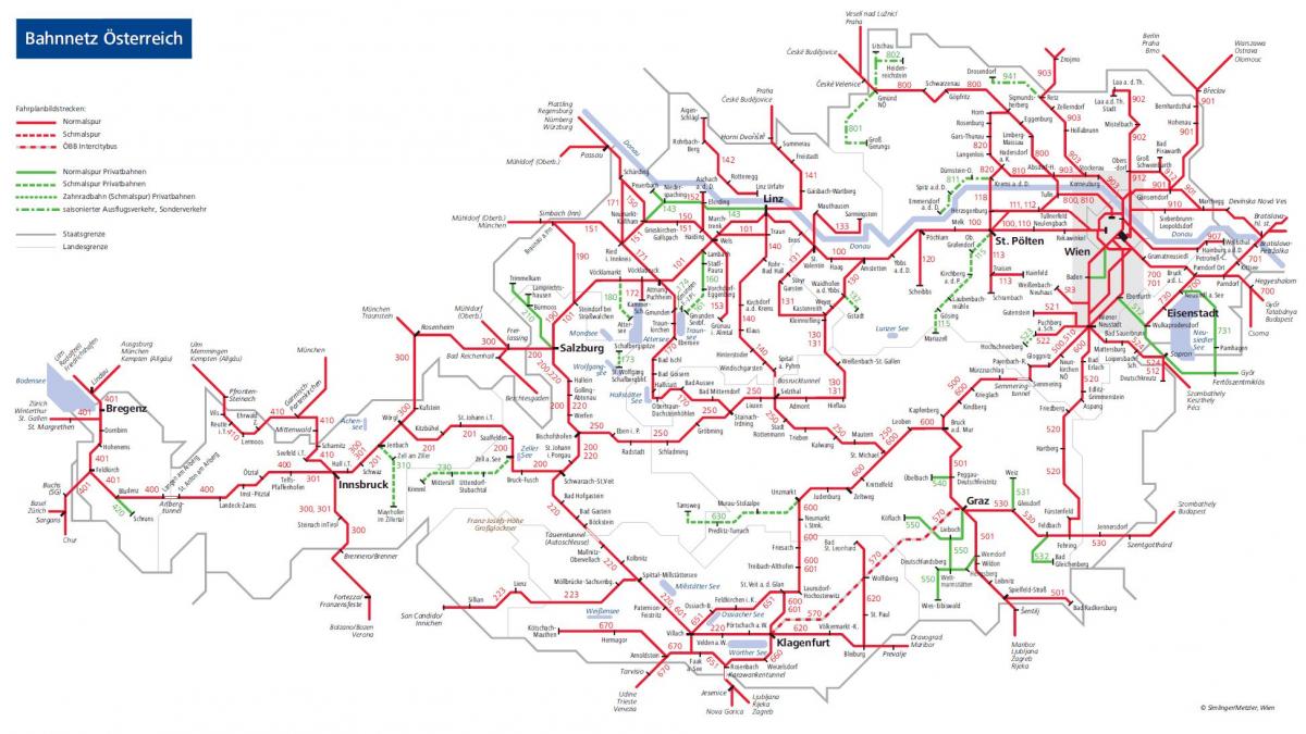 обб австрийската железопътна карта