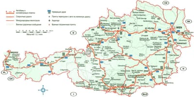 Подробна карта в Австрия