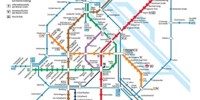 Виена Австрия карта на метрото 