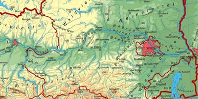 Картата на долна Австрия