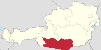 Карта на каринтия, Австрия 
