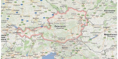 Австрийската граница картата