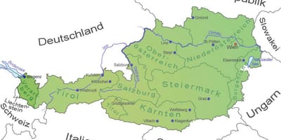 Карта на форарлберг, Австрия