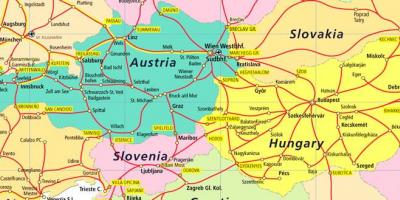 Австрия железопътни картата