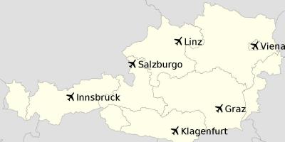 Летища Австрия на картата